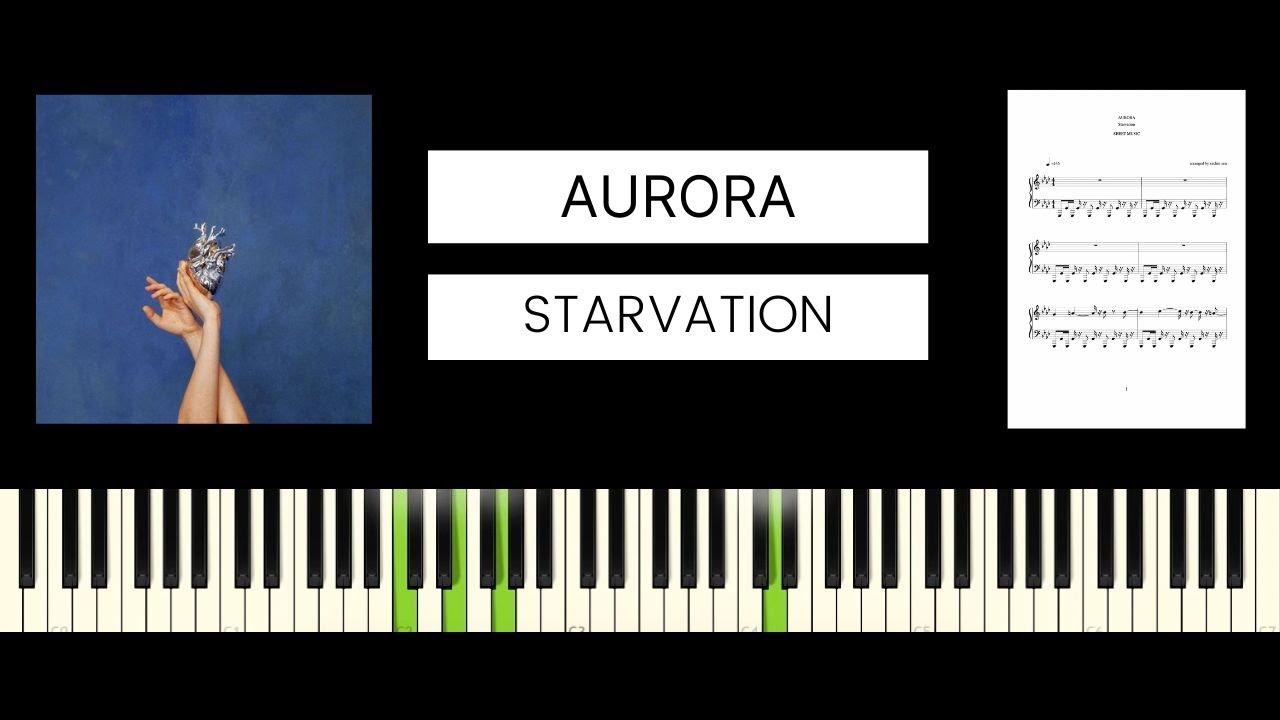 AURORA - Starvation (BEST PIANO TUTORIAL & COVER)
