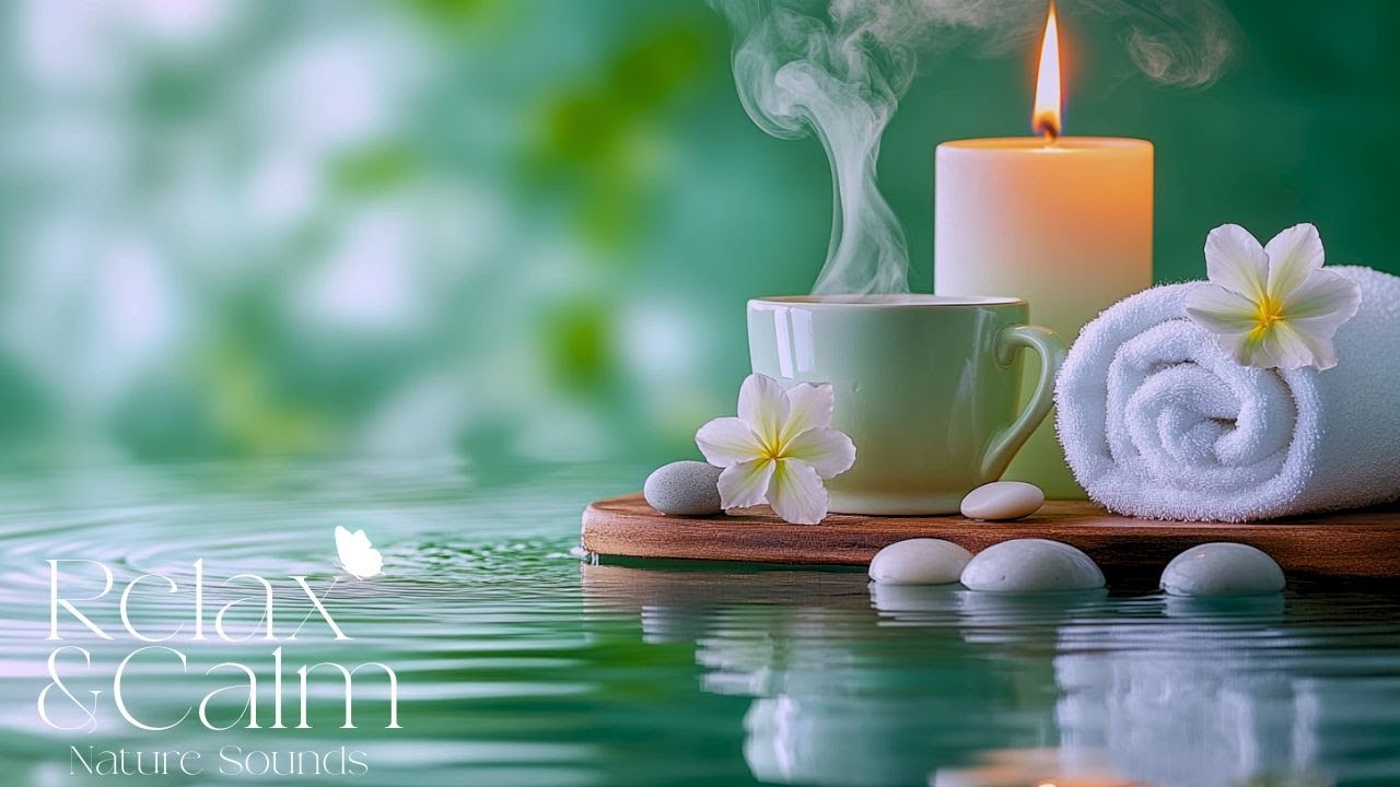 Spa Relaxation Piano Music 🌸 Sleep Harmony, Water Soundscape, Anxiety Relief, Peaceful Ambience