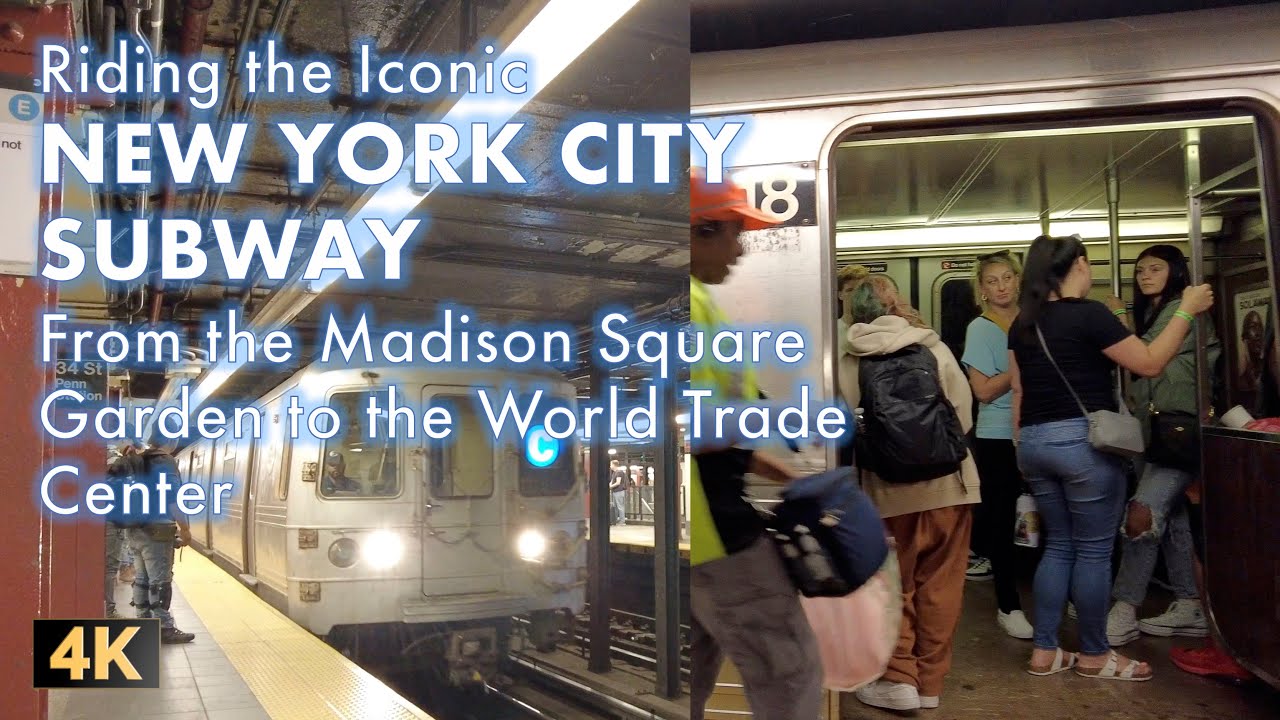 4K Riding the Iconic NEW YORK CITY Subway from the Madison Square Garden to World Trade Center!