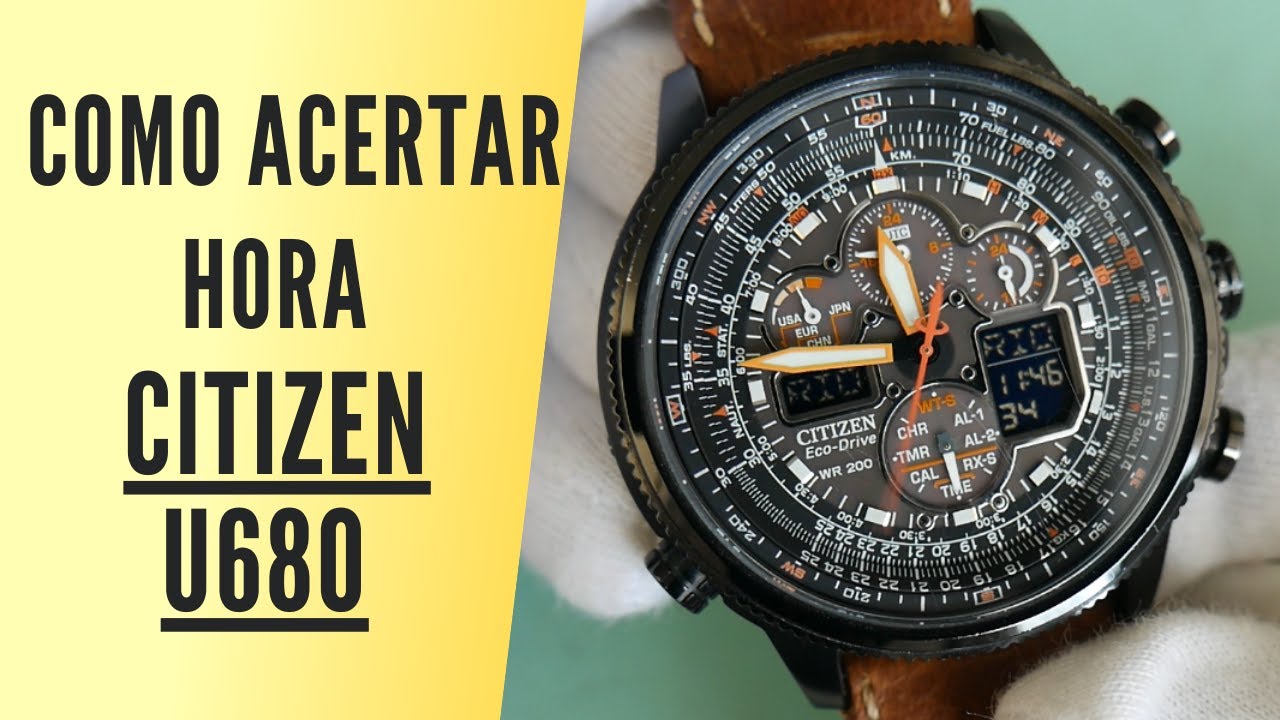 Como Acertar/Ajustar a Hora do Citizen U680/600 e similares Eco Drive-Ezequias Relojoeiro