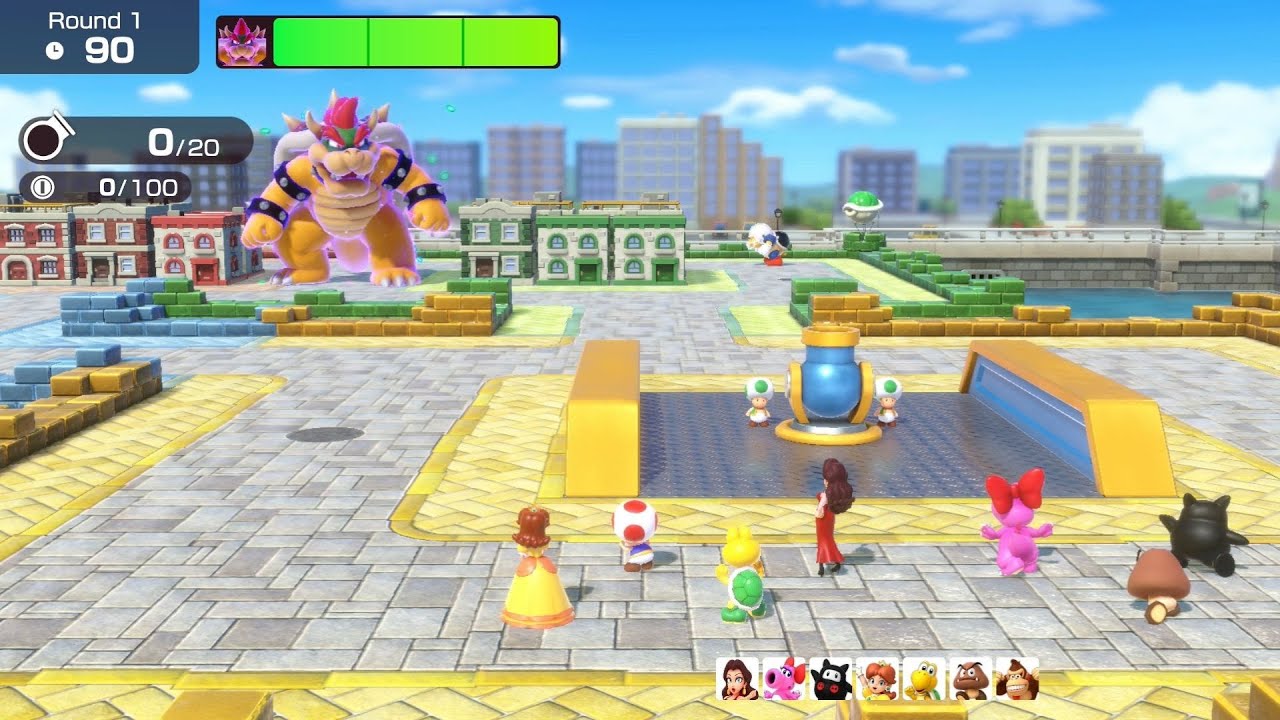 Super Mario Party Jamboree // Bowser Kaboom Squad (Chargin' Chucks - Toad) - Walkthrough