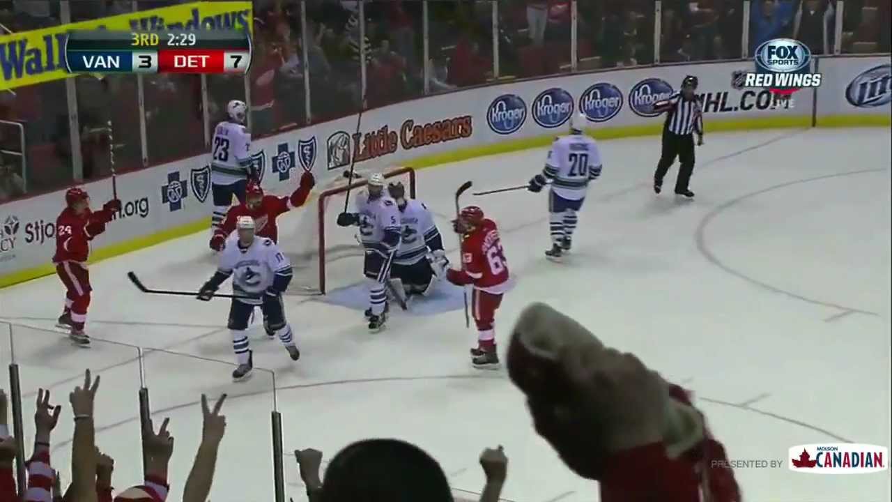 02/24/2013 - Damien Brunner's 4 Points vs. Vancouver Canucks