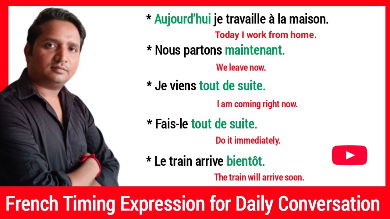 French Timing Expression for Daily Conversation | Learning French Phrases 🔥🔥.