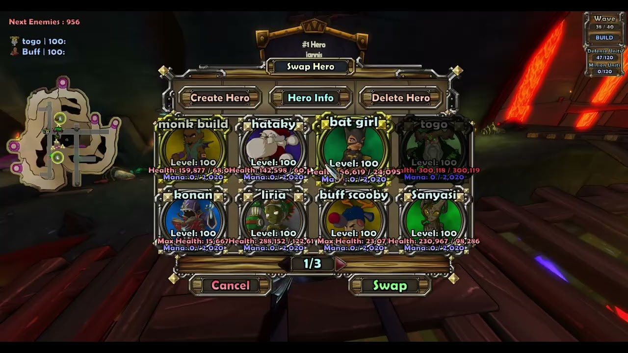 Dungeon Defenders Embermount Volcano Pure Strategy Ruthless Low Stats (4 Players Farm)