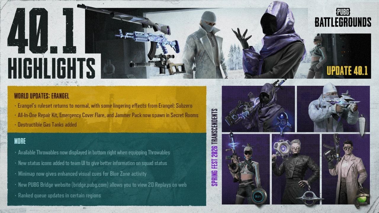 pubg pc: 40.1 Update leak and information/sfring fest 2026 #pubgbattlegrounds #springfest2026
