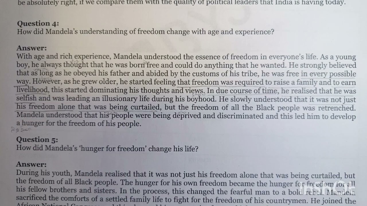 Ch : Nelson Mandela - Long walk to freedom, Class 10th UP Board, Compare with UGC Act 