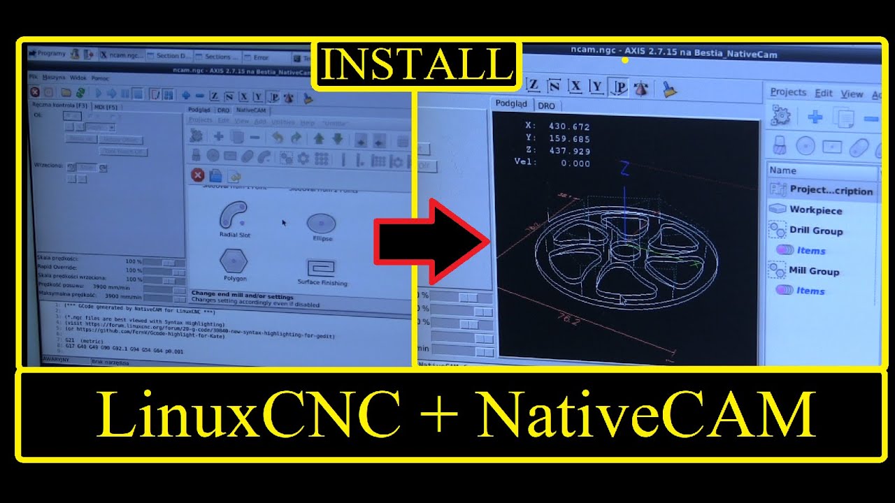 NativeCAM LinuxCNC - instalacja