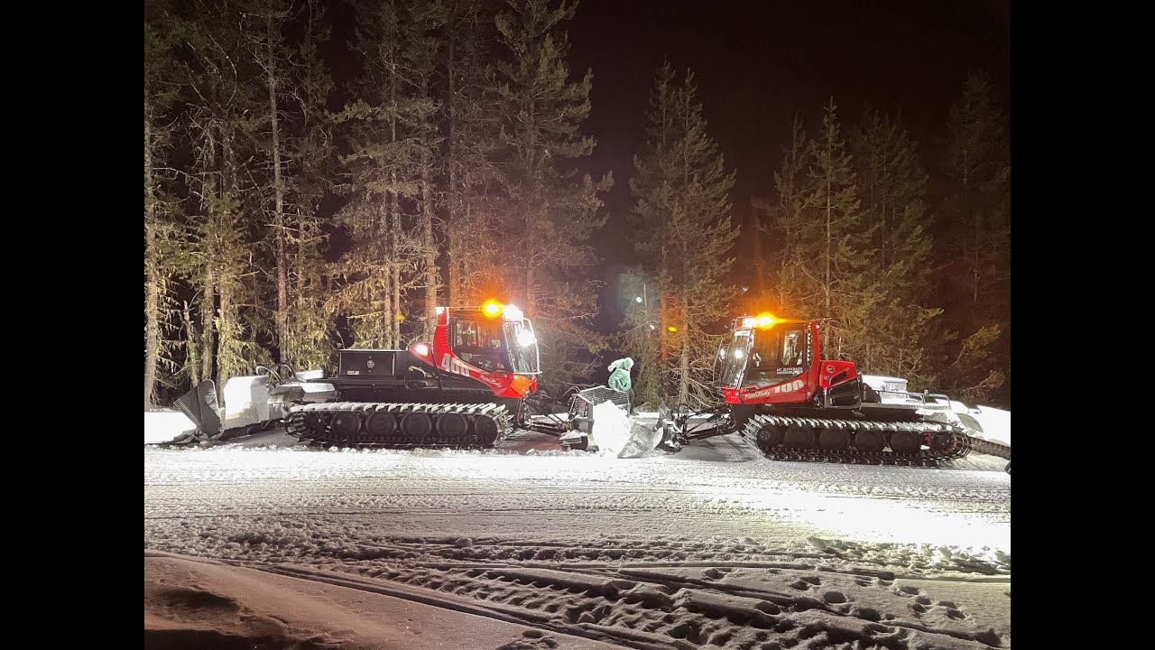 Winter Wonderland: Camping In The Snow And Watching Epic Snow Cats Grooming!