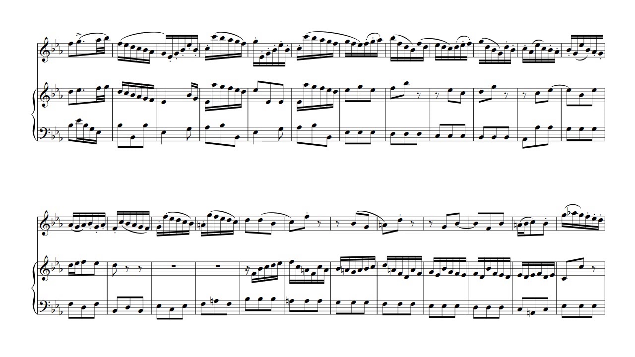 Bach Flute Sonata Eb BWV 1031 accompaniment