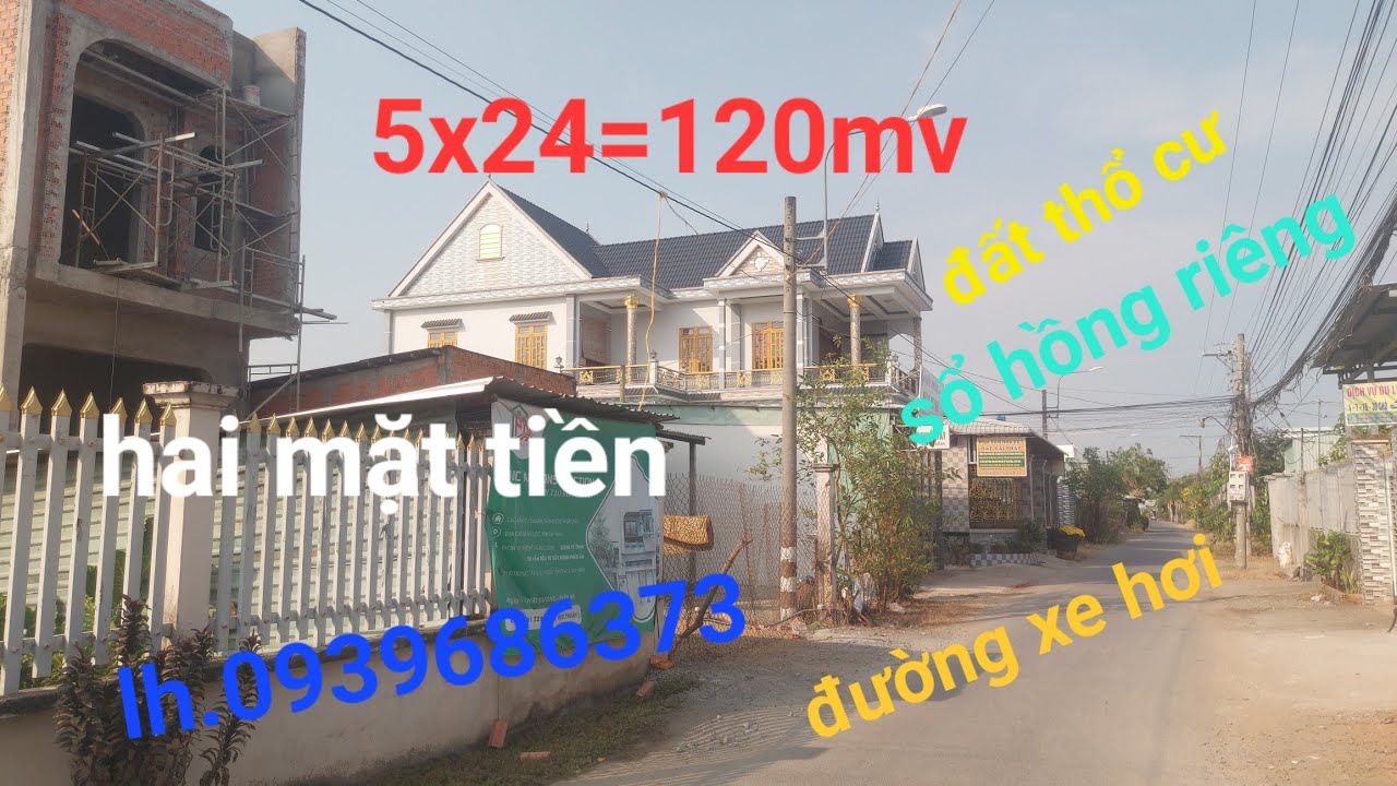 @thanh.nhaatcangiuoc9941 .ngang 5×24=120mv đất thổ cư  sổ hồng riêng đường xe hơi  lh.0936828474