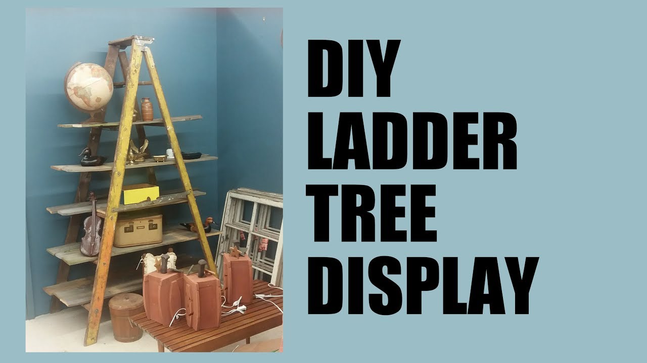 Upcycled Antique Ladder Shelf Project | The DIY Magician