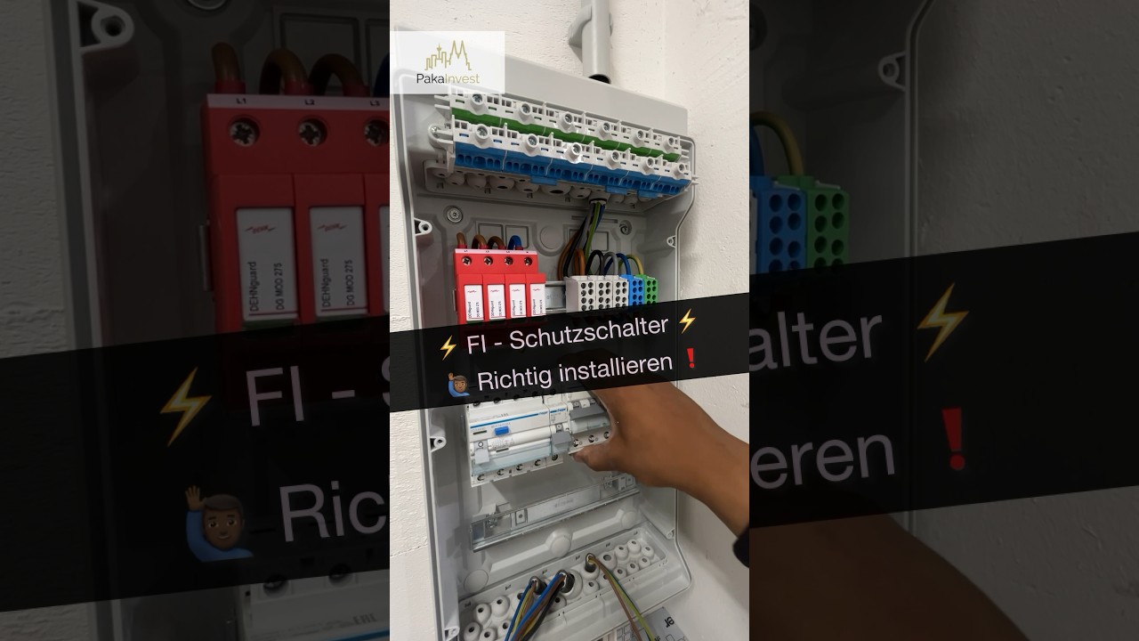 ⚡️FI-Schutzschalter installieren ☺️ #elektrik #strom #electric #installation #electrician #handwerk