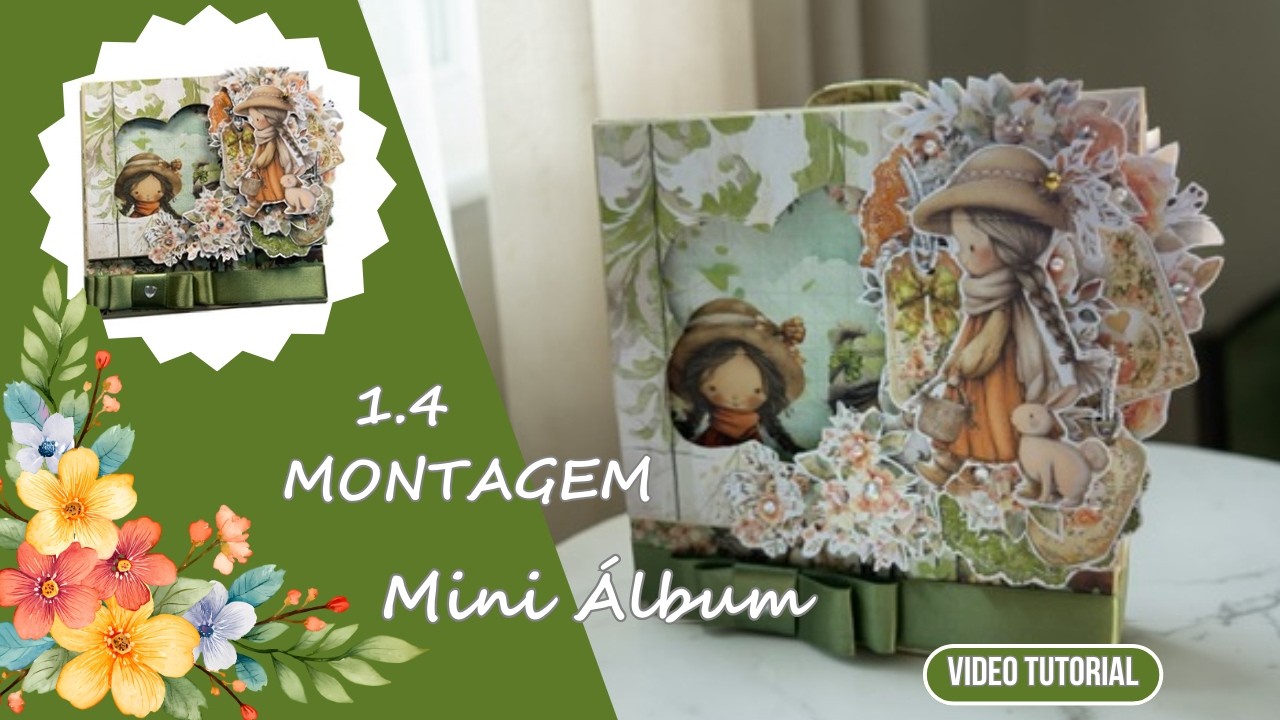 1.4- Como Fazer um Mini Álbum em formato Maleta 🧳 com uma Lateral Transparente - Passo a Passo