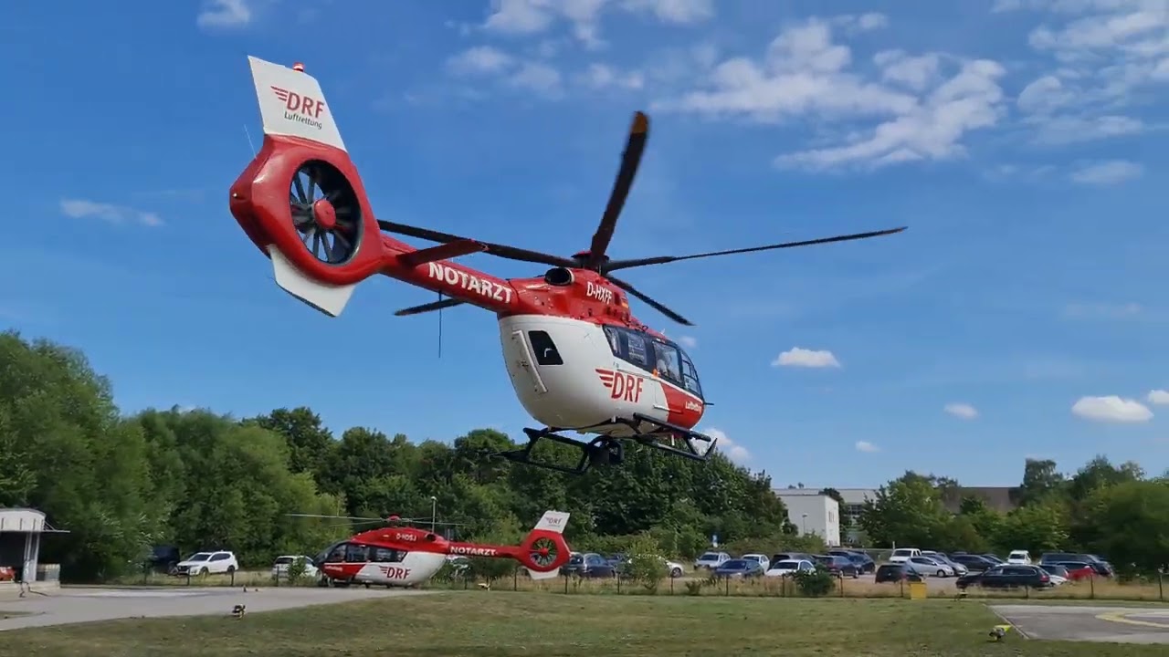 Gleichzeitiger Startvorgang vom Christoph 47 und Christoph 62  am LRZ