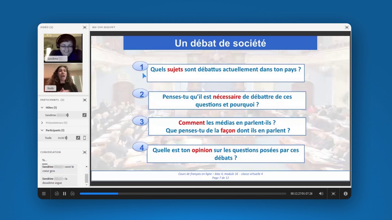 D&eacute;couvrez la Francisation en ligne du gouvernement du Qu&eacute;bec - stade interm&eacute;diaire