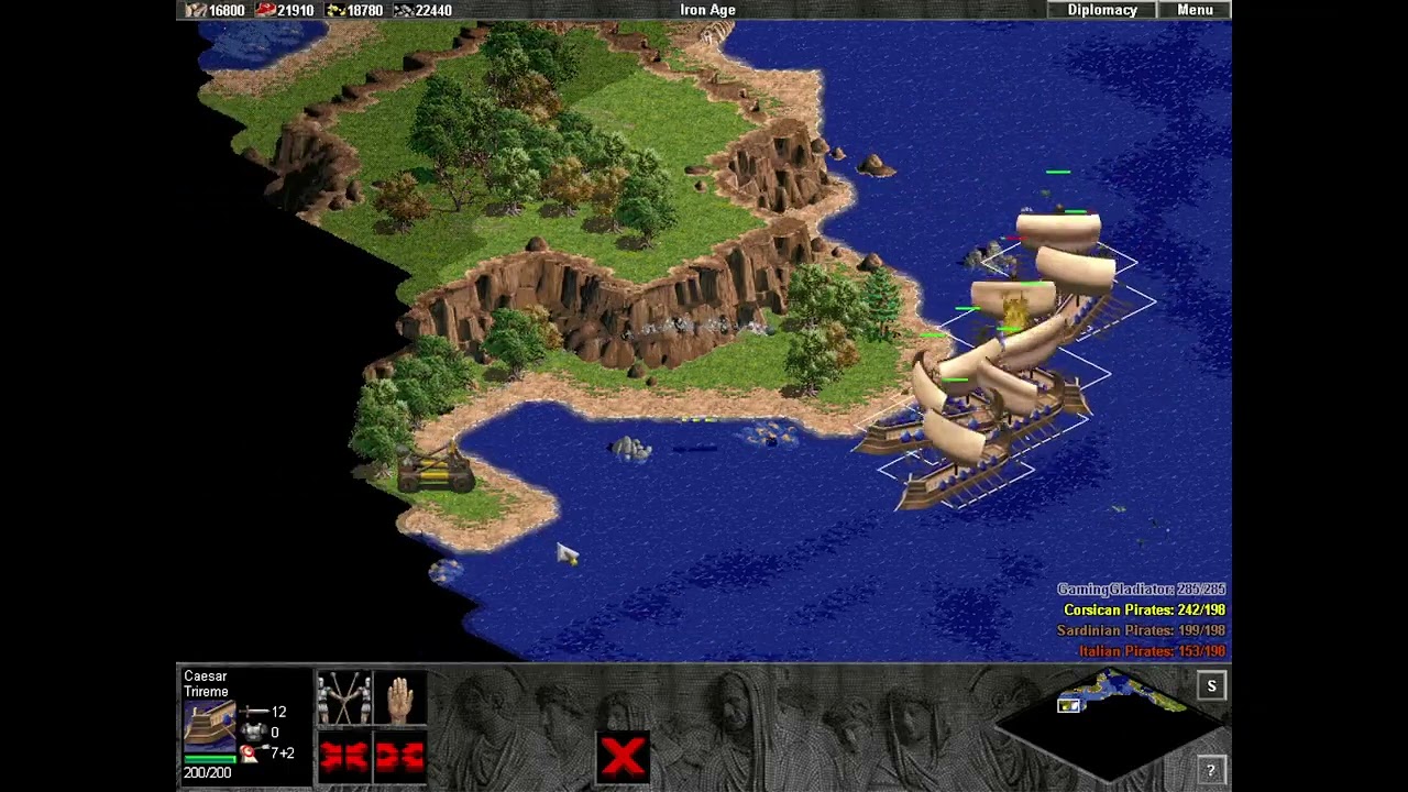 Age of Empires | The Rise of Rome Walkthrough | Expansion 2 Ave Caesar | Caesar vs Pirates