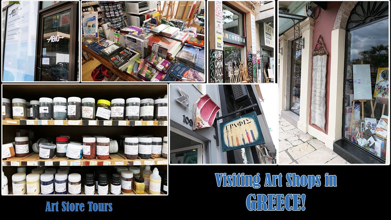 I Visited Art Shops in Greece! Art Store Tours