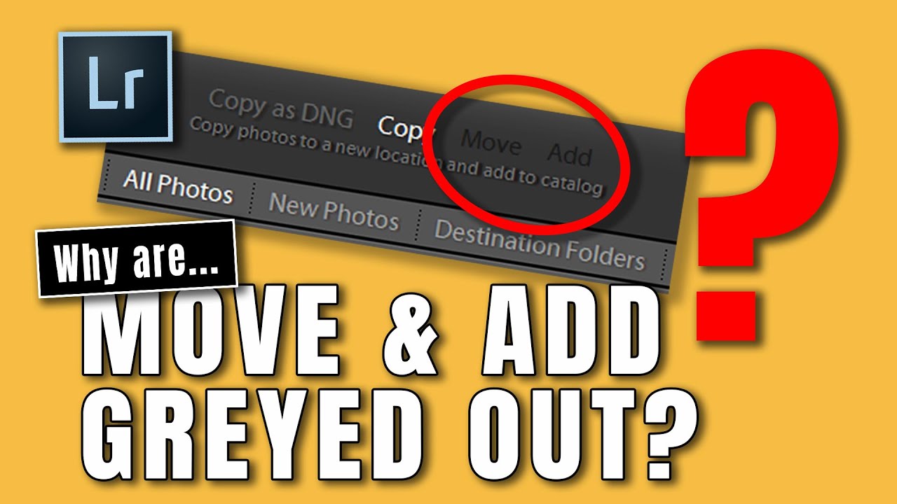 In Lightroom why are 