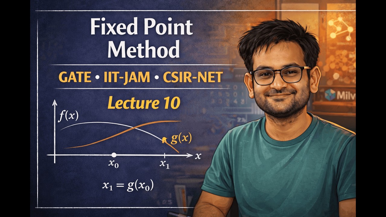 Numerical Analysis | GATE • IIT-JAM • CSIR-NET Mathematics | Lec 10: Fixed Point Method Part-II