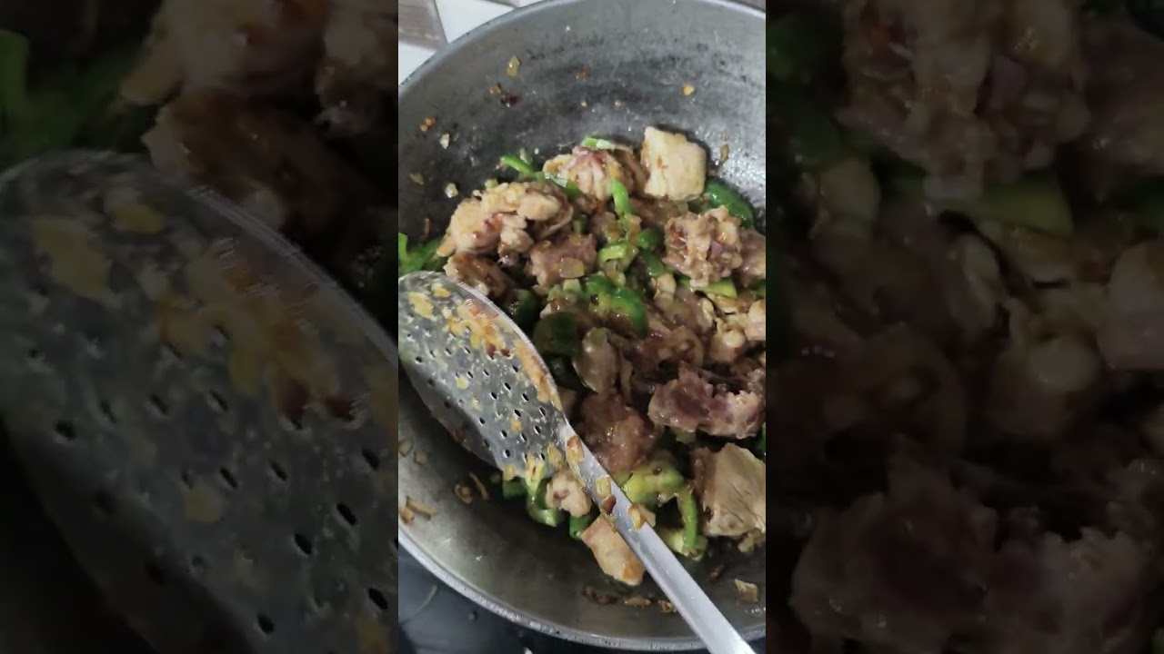 Chicken with Shimla mirch spicy and tasty 