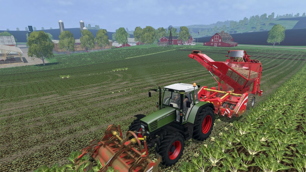 Farming Simulator 2015 - Fendt 515 C + John Deere 6170M - Harvesting Sugarbeets