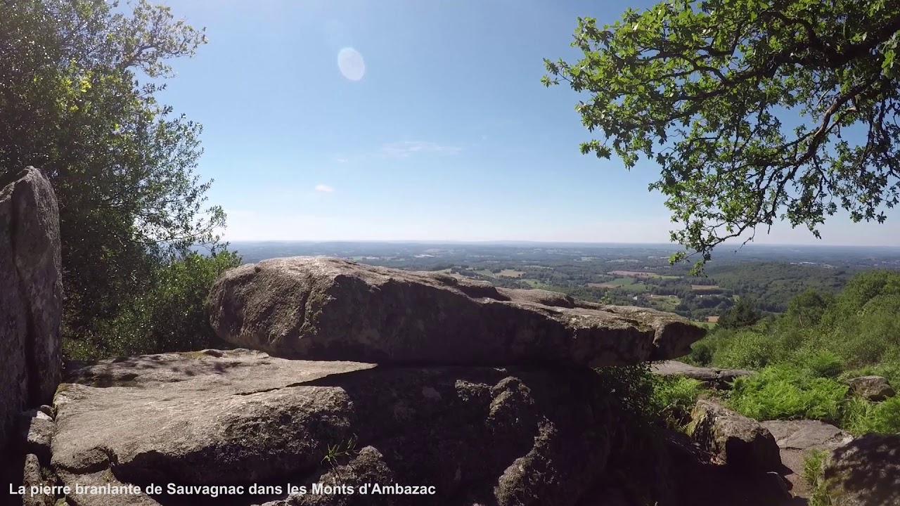 La pierre branlante de Sauvagnac dans les Monts d'Ambazac