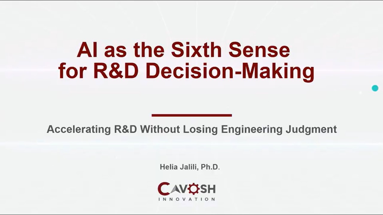 SVC Webinar 3.0: AI as your Sixth Sense (Using AI to Accelerate R&D)