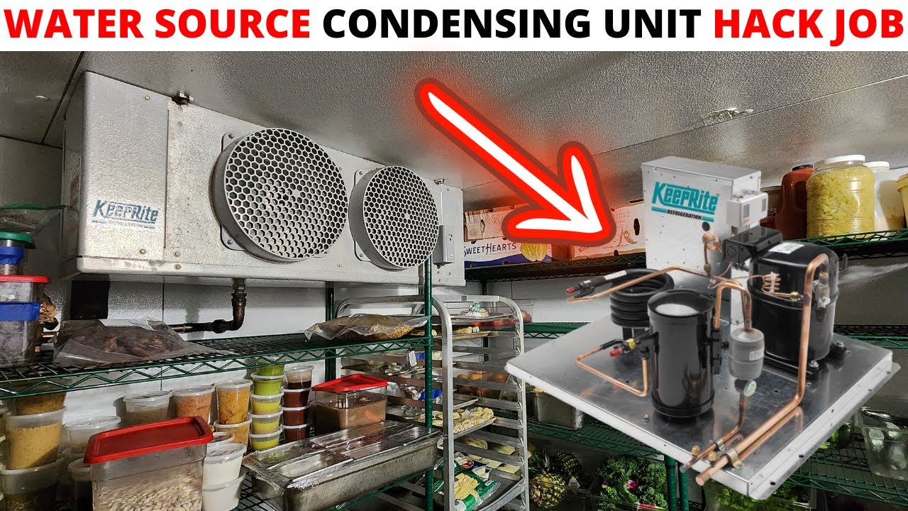 HVACR: Refrigeration Water Cooled Condensing Unit HACK JOB Replacement-Condensing Unit Installation