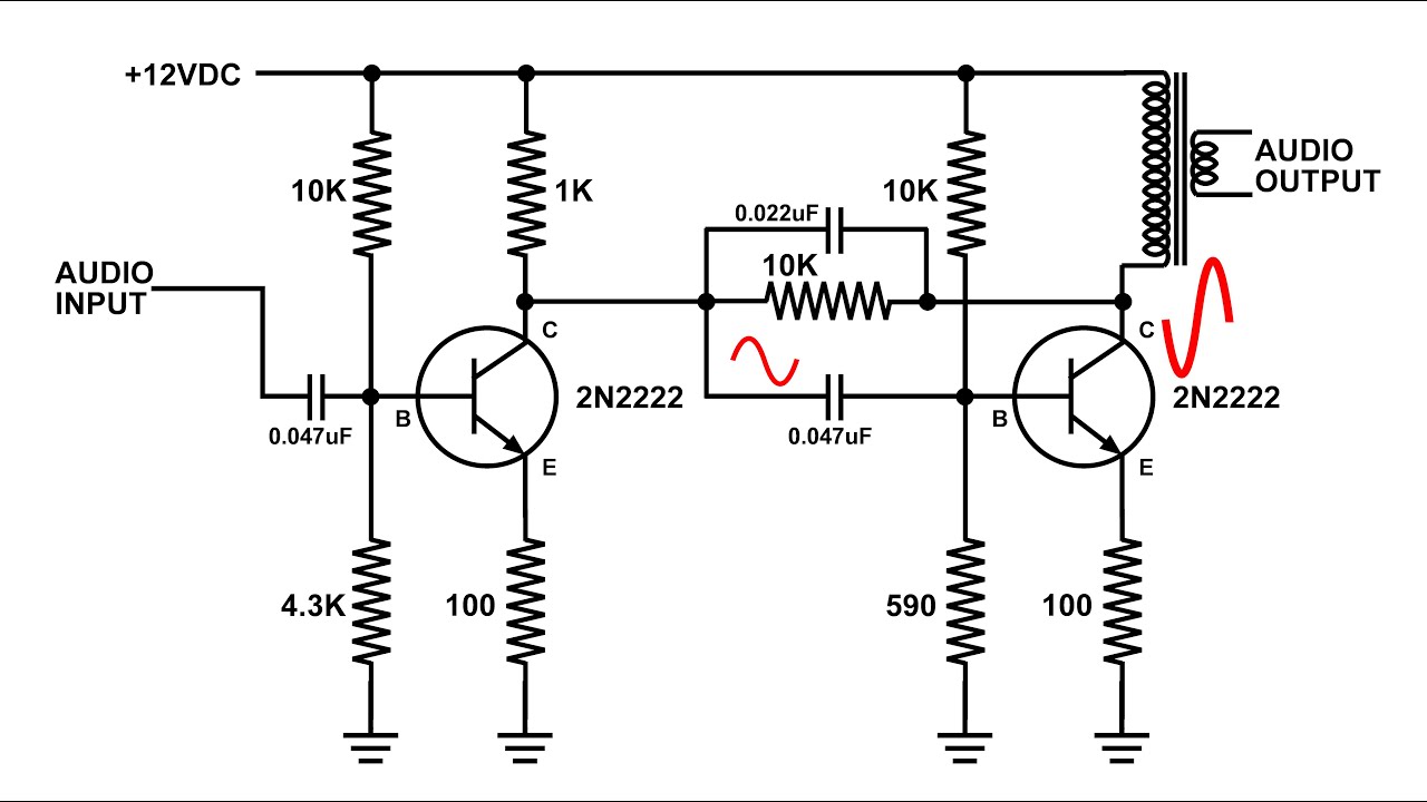 Audio Amplifier with Negative Feedback Build Oscilloscope Demo