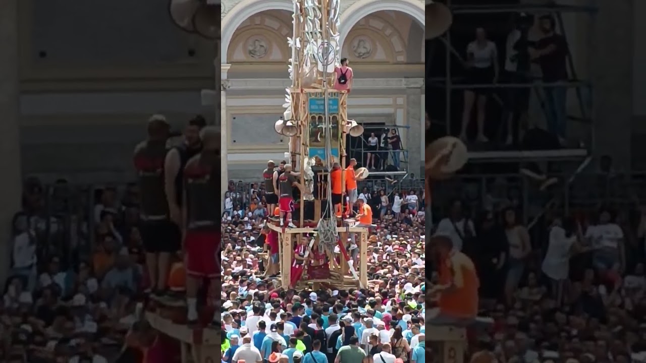 Festa dei Gigli di Nola 2024 Paranza Bruscianese i Volontari alcuni momenti Piazza Duomo