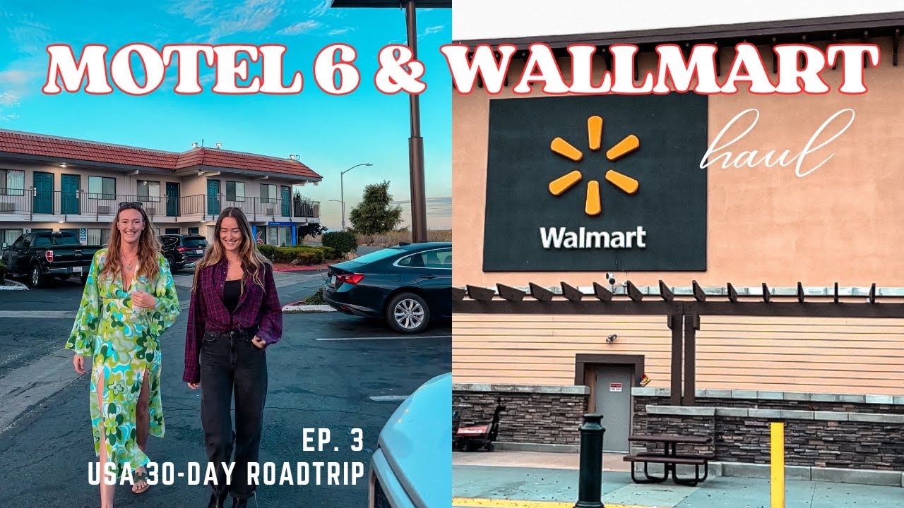 Staying at a MOTEL 6 (review) & WALMART supercenter grocery HAUL!
