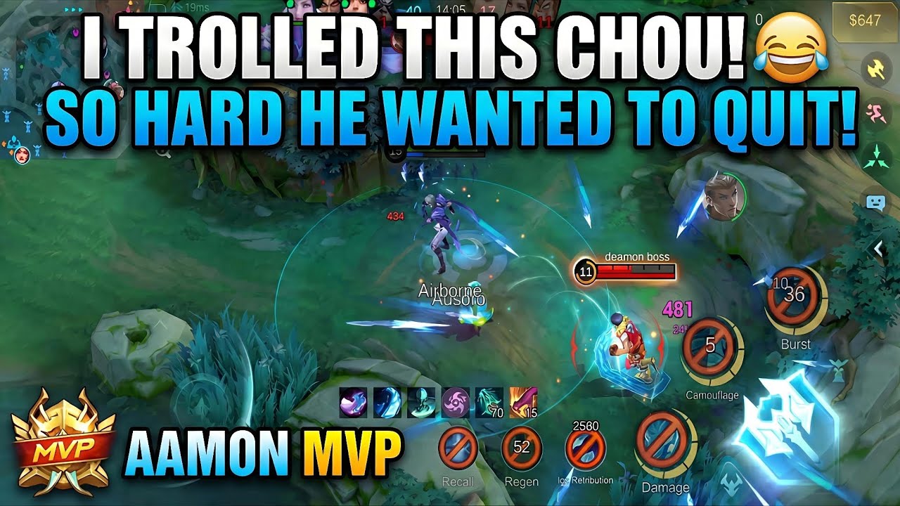 I TROLLED This Chou So Hard He Wanted to Quit! 😂 (Aamon MVP)