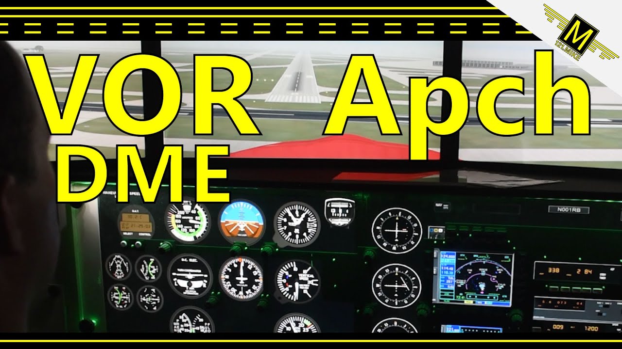 VOR DME Approach in Redbird FMX - 121.Mike