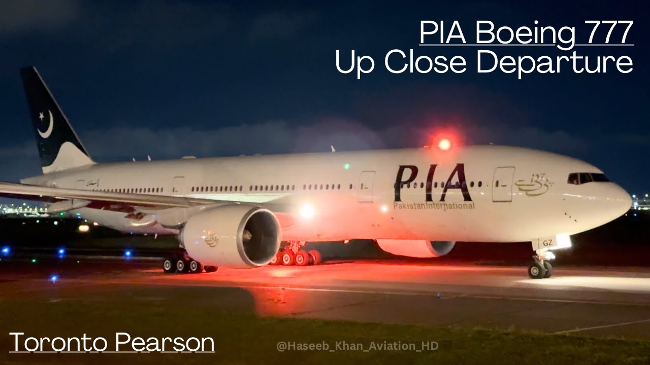 Amazing PIA Boeing 777 Takeoff From Toronto Pearson! #pakistan #pia #piatoronto #apbgz #pk790 #yyz