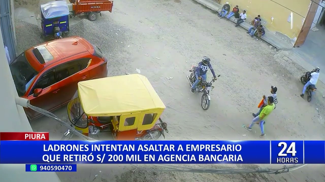 Piura: empresario se refugia en oficina para evitar robo de S/200 mil que retiró de banco