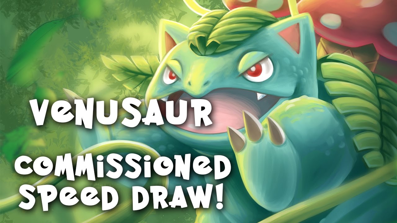 Venusaur Commissioned Digital Painting Speed Draw