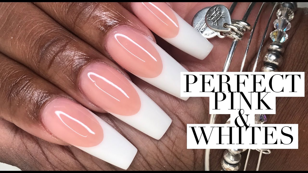 Doing My Own Nails| Pink & White Nail Tutorial| Nailsbytimia
