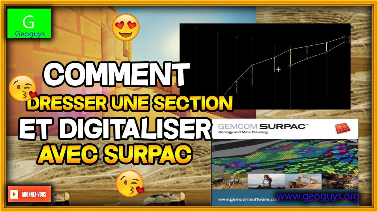 [TUTO DE SURPAC] SECTION ET DIGITALISATION