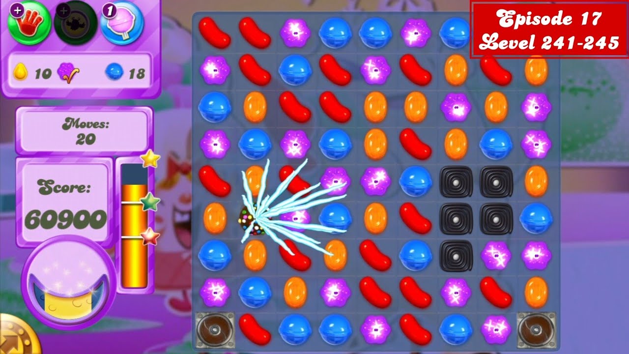 CANDY CRUSH SAGA - DREAMWORLD E17 LEVEL 241-245 FULL GAMEPLAY