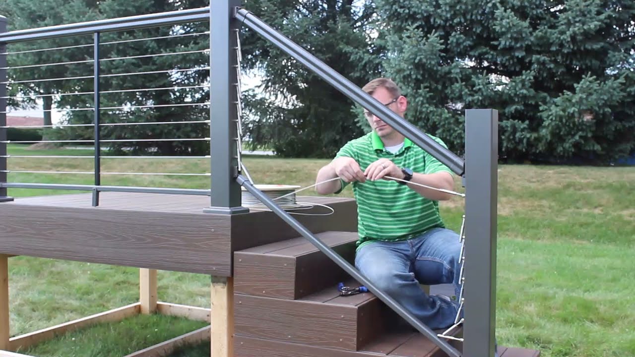 A310 Aluminum Railing Stair Installation - Cable Rail | Fairway Railing Collection