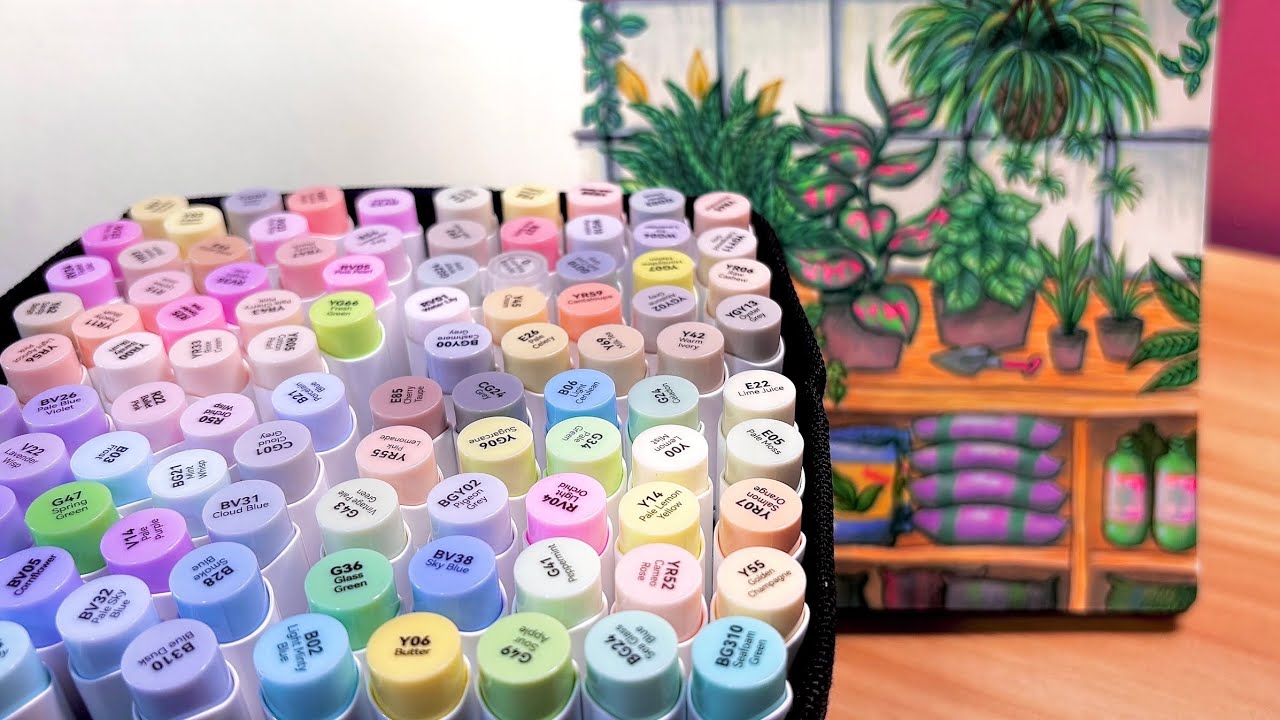 Ohuhu Sweetness & Blossoming Pastel Markers First Impressions + Plant Drawing!