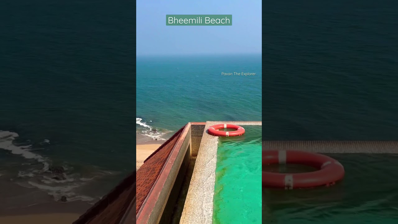 Bheemili Beach And Infinity Pool #shorts #youtubeshorts #beach