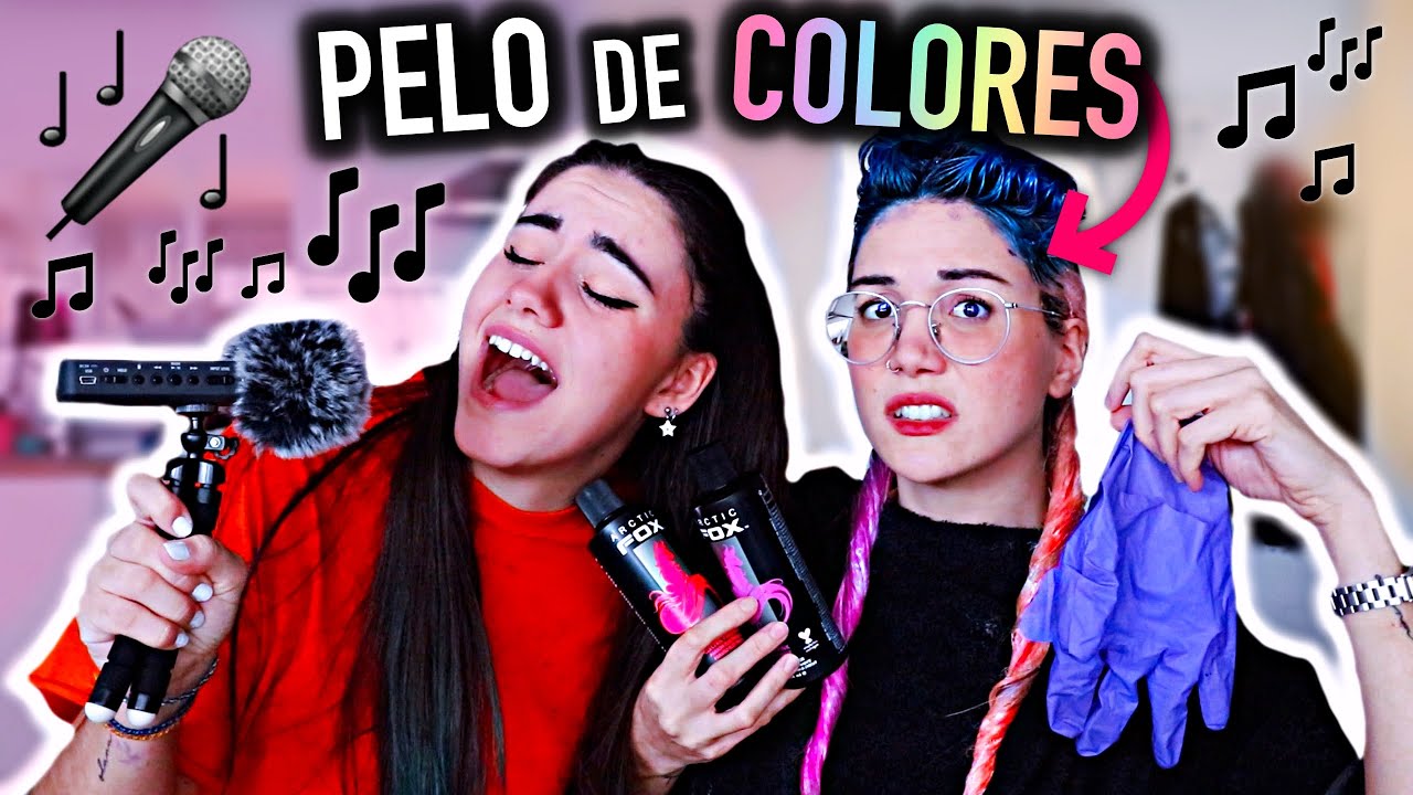 CANTANDO MIENTRAS ME TIÑO EL PELO de *3 colores* con mi hermana!! | Carla Laubalo