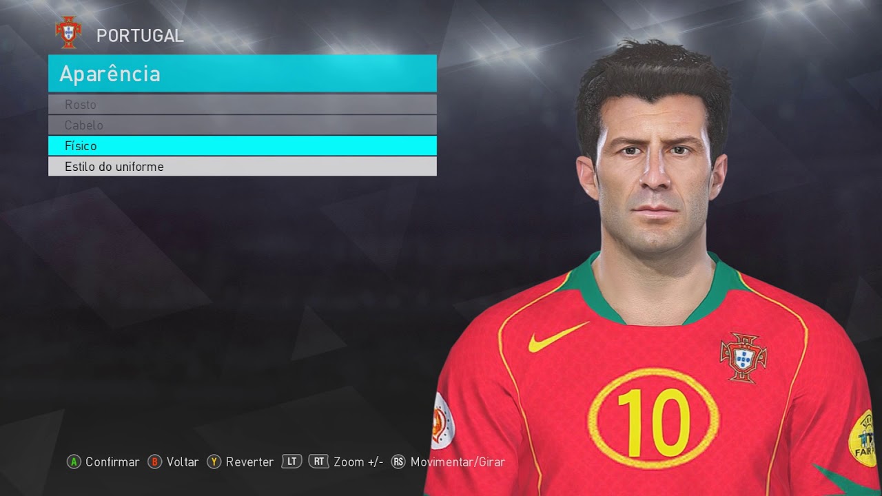 PES 2018 - LUIS FIGO - OFICIAL FACE KONAMI - DLC 3.0 - LEGEND