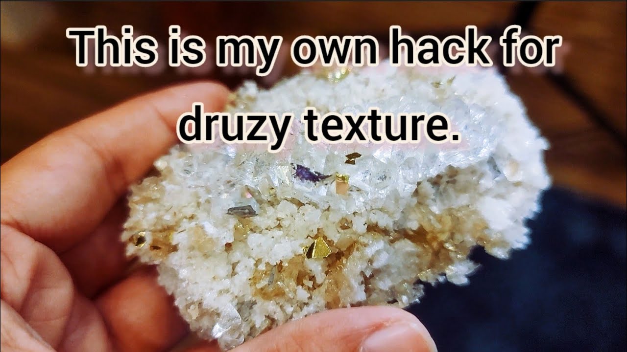 Druzy texture for geode resin art