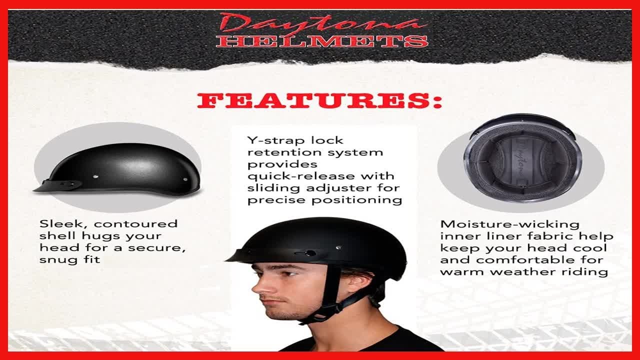 Lightweight DOT-Approved Half Shell Skull Helmet for Comfortable, Safe Riding