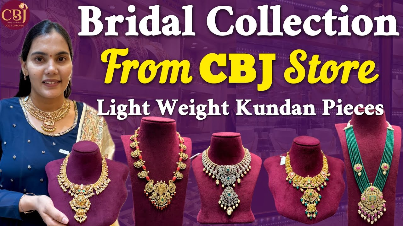 Lightweight Bridal Gold Jewellery Collection ✨Kundan Necklaces, Nakshi Haram | CBJ Gold and Diamonds