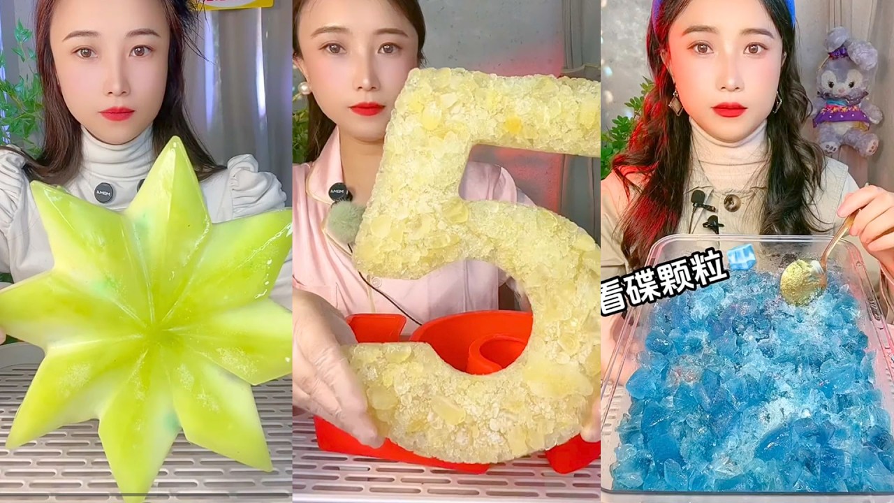 Homemade Chinese Ice Eating ASMR | Soft Frozen Desserts & Snow Ice Sounds #137
