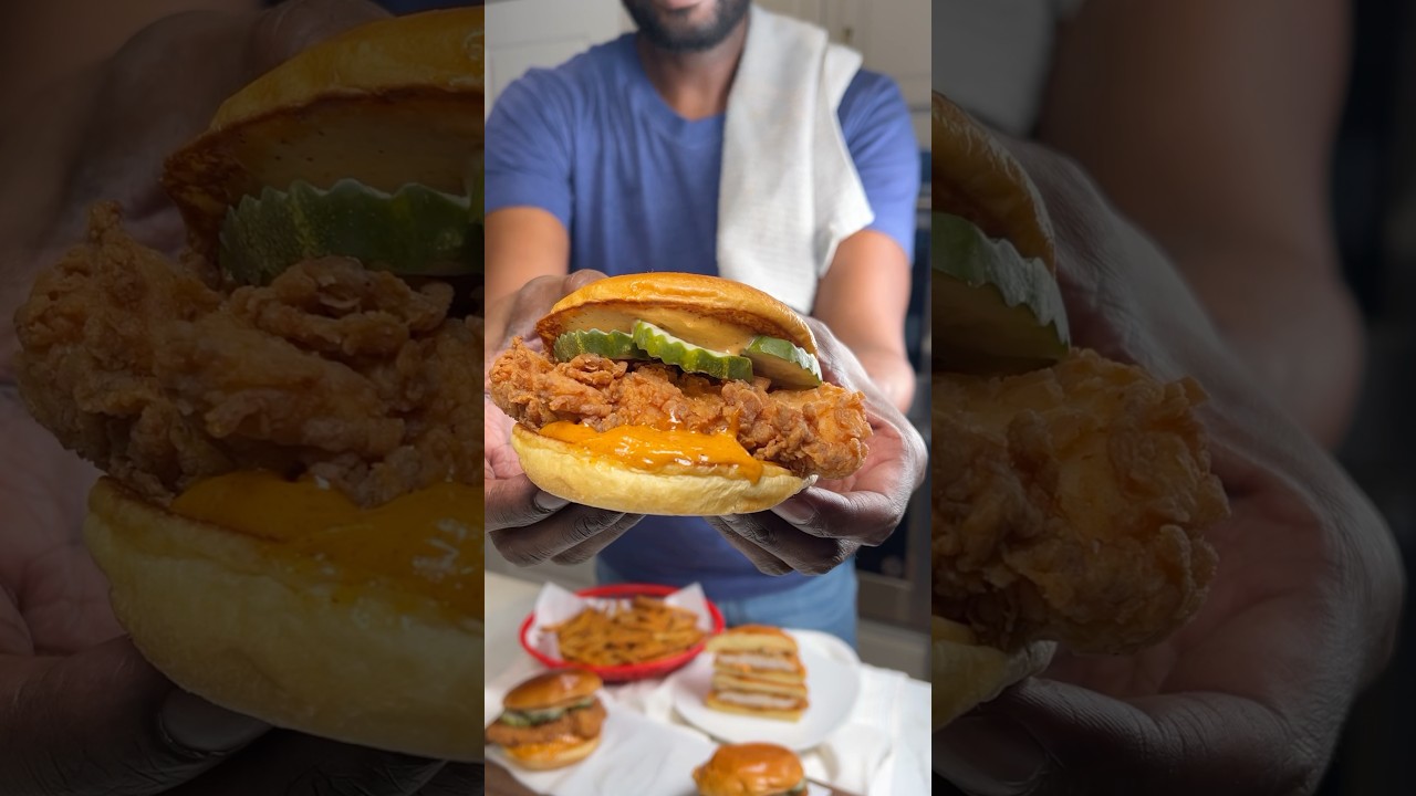 POPEYES SPICY CHICKEN SANDWICH RECIPE! | Cook with me @ chefmikehard.com
