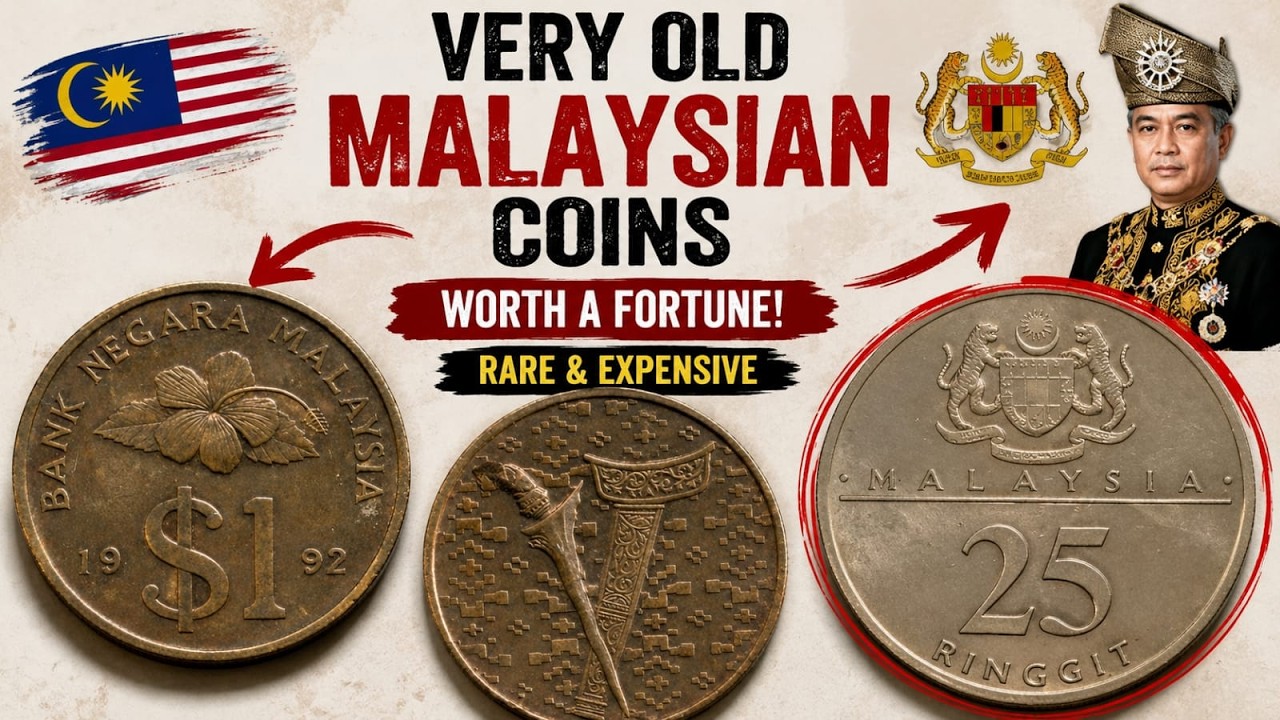 Rare Malaysia Coins 1 Ringgit 1992 And 25 Ringgit 1989